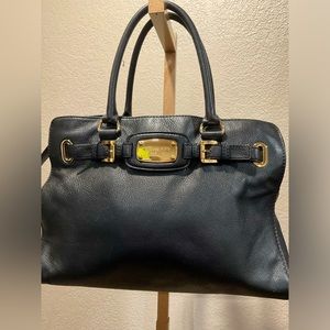 EUC Michael Kors Black Bag with Gold Detail